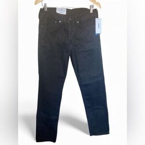 H&M Mens Straight Cut Black Denim Jeans Size 29 Streetwear New